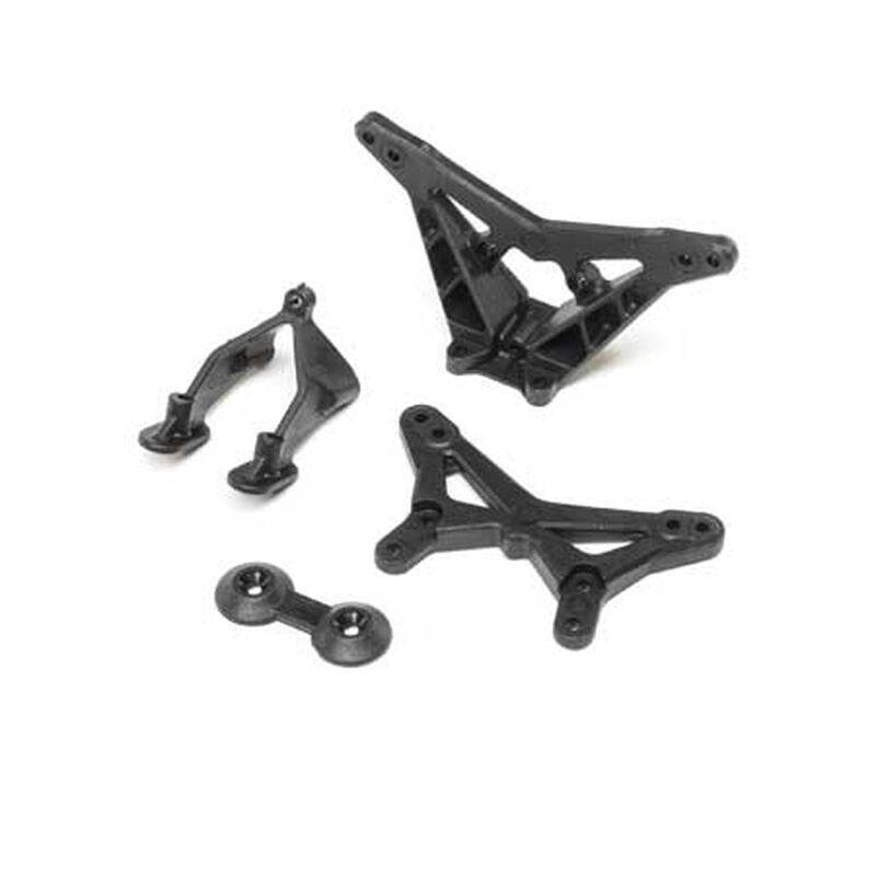 Losi FR/RR Shock Tower Wing Stay: Mini-T 2.0, Mini-B