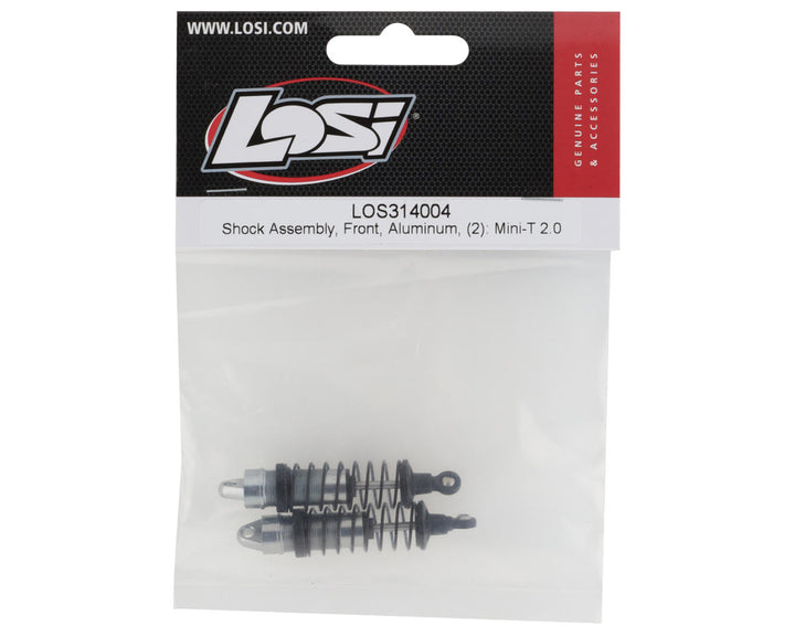 Losi Mini-T 2.0 Aluminum Front Shock Assembly (Silver) (2) - Iron City RC Hobbies