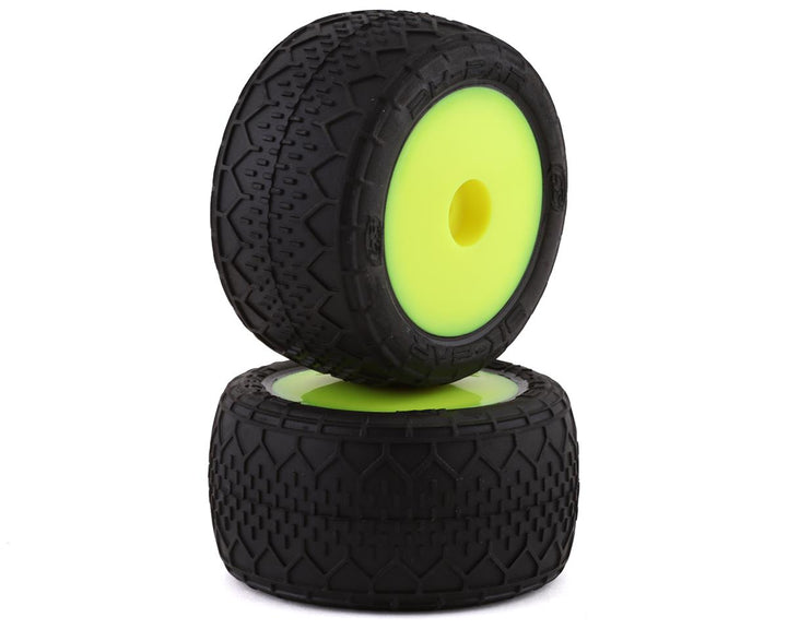 Losi Mini-T 2.0 BK Bar Pre-Mounted Tires (Yellow) (2) - Iron City RC Hobbies