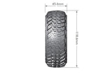 CR-Griffin 1/10 1.9" Crawler Tires, 12mm Hex Mounted on Black Chrome Rim, Super Soft, Front/Rear (2) - Iron City RC Hobbies