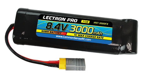 Lectron Pro NiMH 8.4V (7-cell) 3000mAh Flat Pack with XT60 Connector / Most Common