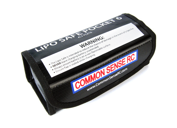 Common Sense Lipo Safe Pocket 6 Charging & Storage Bag - Ideal for use with 6S Lipo - Iron City RC Hobbies