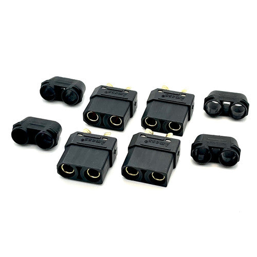 MACLAN XT90 CONNECTORS (BLACK/ 4 FEMALE) (BATTERY SIDE)