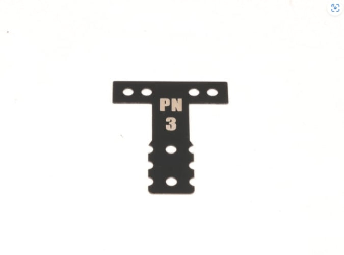 PN Racing Mini-Z MR03/MR04 MM Spring Steel T-Plate (Black) - Iron City RC Hobbies