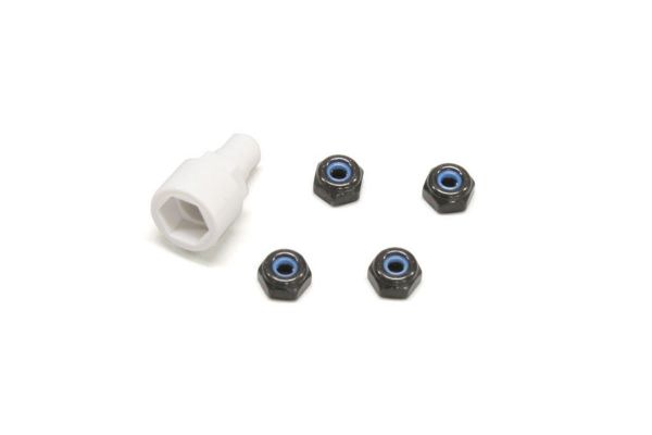 Kyosho Color Nylon Nut Black MZW13BK