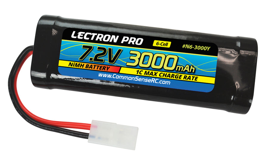 Lectron Pro NiMH 7.2V (6-cell) 3000mAh Flat Pack with Tamiya Connector - Iron City RC Hobbies