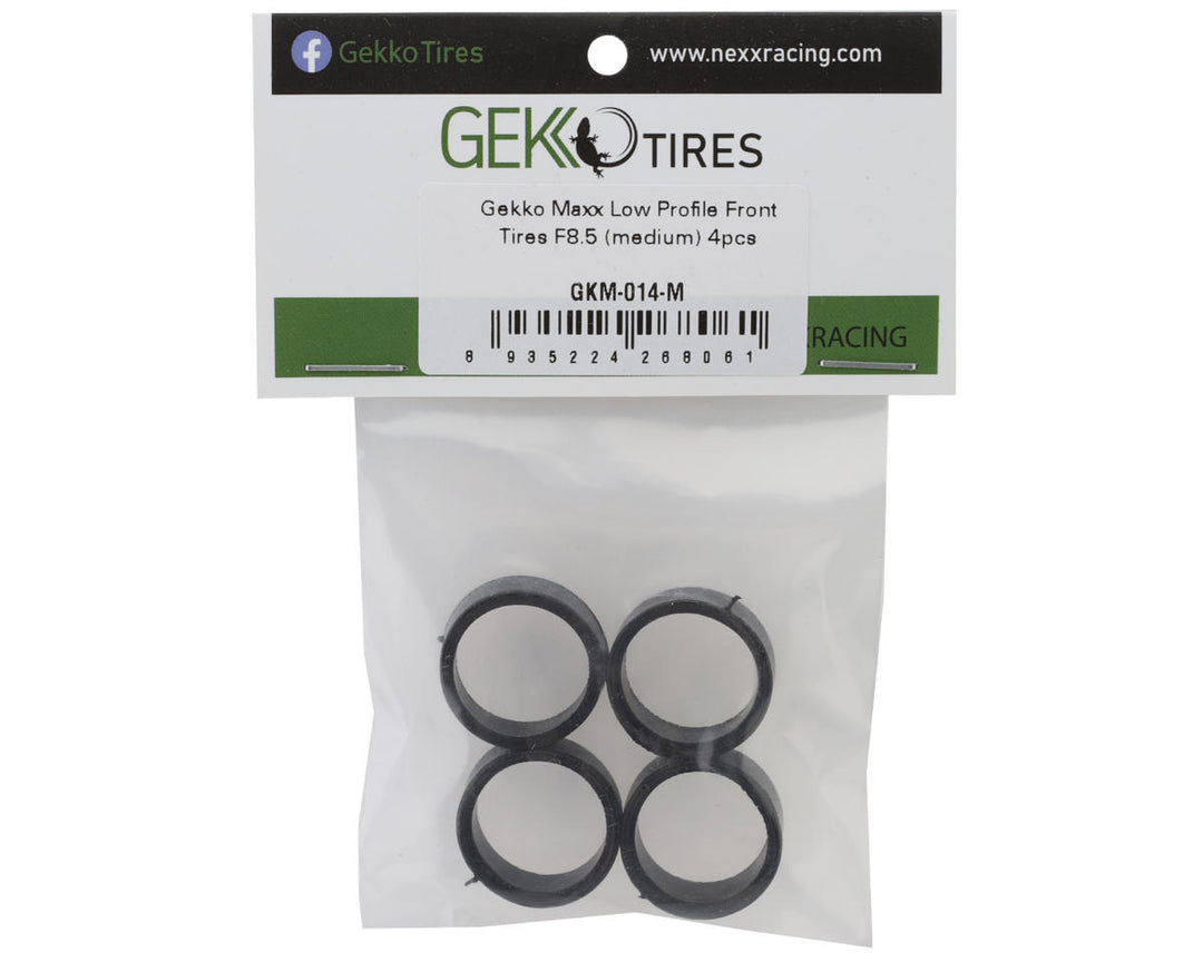 NEXX Racing Gekko Maxx Low Profile Front F8.5 Tires (4) (Medium) - Iron City RC Hobbies