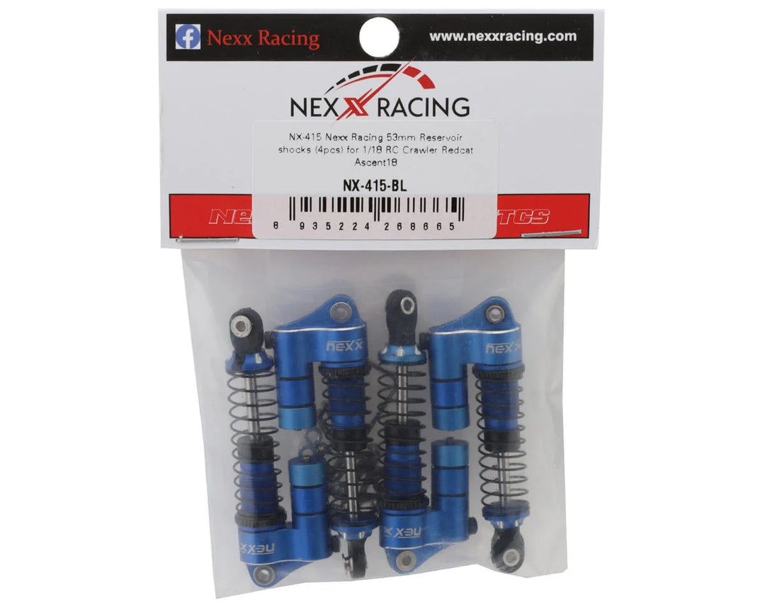 NEXX Racing Redcat Ascent18 Reservoir Aluminum Oil Shocks (4 Pack) (53mm)