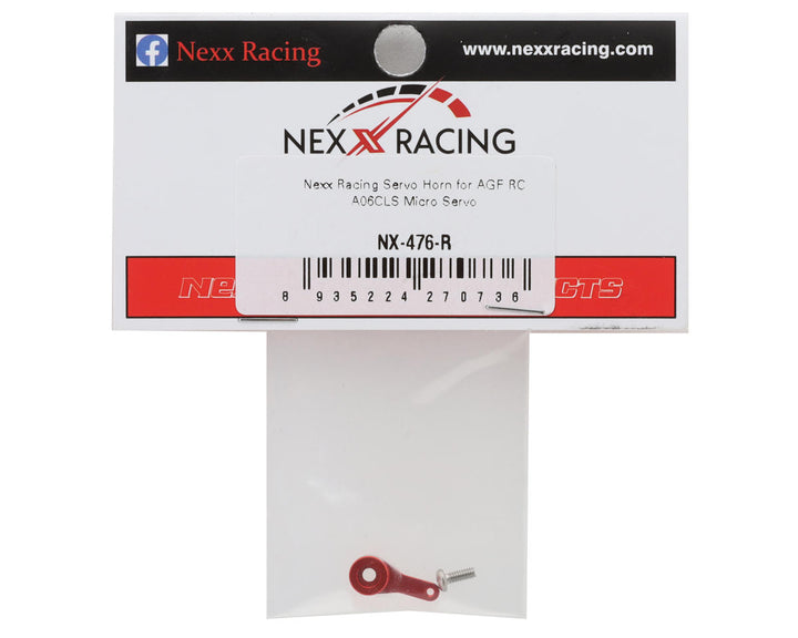 NEXX Racing Losi Micro-B Aluminum Servo Horn (Red) (AGF RC A06CLS Servo)