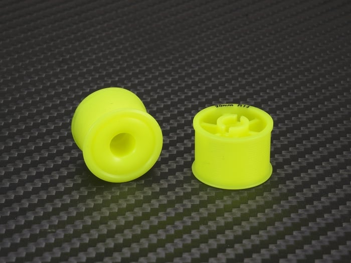 PN Racing Mini-Z 2WD Machine Delrin Cut Yellow Formula 14x20mm Flanged Wheel R14