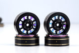 PowerHobby 1.0" Titanium Brass Beadlock Crawler Wheels 1/24 - Iron City RC Hobbies