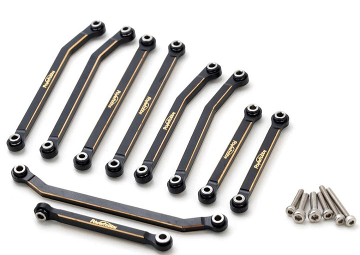 Power Hobby Brass High Clearance 4-Link w/Steering Link, for Redcat Ascent-18 - Iron City RC Hobbies