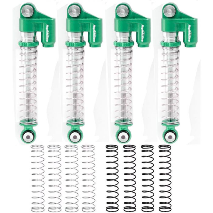 PowerHobby Aluminum Threaded Long Travel Shocks, Green, for SCX24 C10 / Jeep Micro Crawler - Iron City RC Hobbies