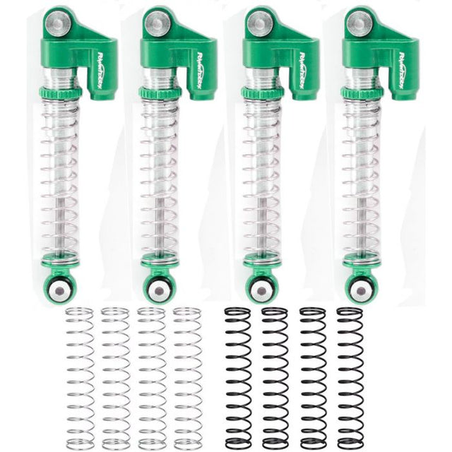 PowerHobby Aluminum Threaded Long Travel Shocks, Green, for SCX24 C10 / Jeep Micro Crawler - Iron City RC Hobbies