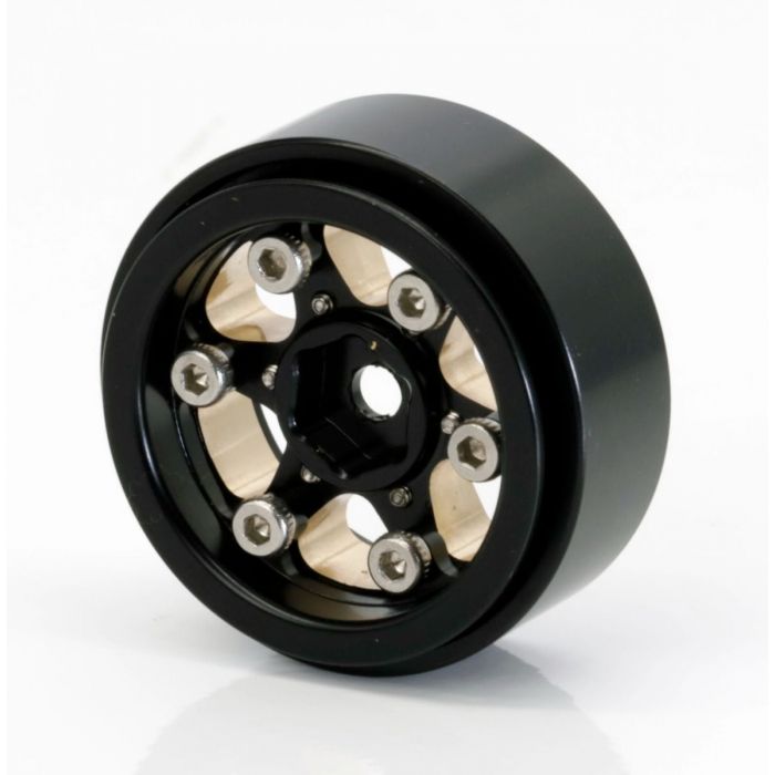 Power Hobby 1.0" Black Brass Beadlock Crawler Wheels, 1/24 Traxxas TRX-4M - Iron City RC Hobbies