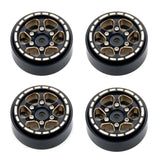 Power Hobby 1.0" Black Brass Beadlock Crawler Wheels, 1/24 Traxxas TRX-4M - Iron City RC Hobbies