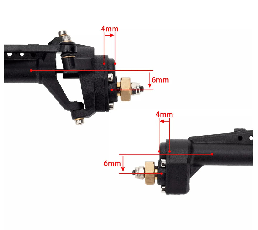 Powerhobby Axial SCX24 Front Rear Portal Axle Jeep C10 Bronco Deadbolt Crawler
