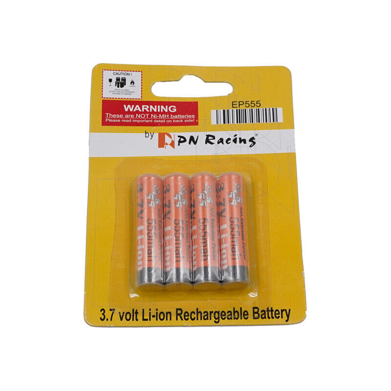 PN Racing Extreme Power 555mah Li-Ion 3.7V Rechargeable AAA Battery (4 ...