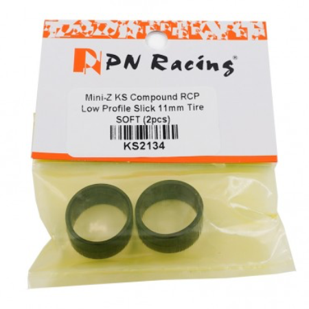 PN Racing Mini-Z KS Compound Low Profile Slick 11mm Tire SOFT (KS2134) - Iron City RC Hobbies