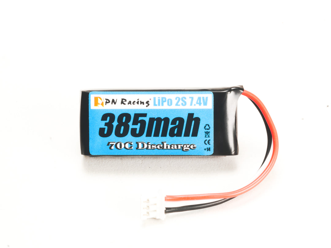 PN Racing V3 LiPo 2S 7.4V 385mah 70C Battery - Iron City RC Hobbies
