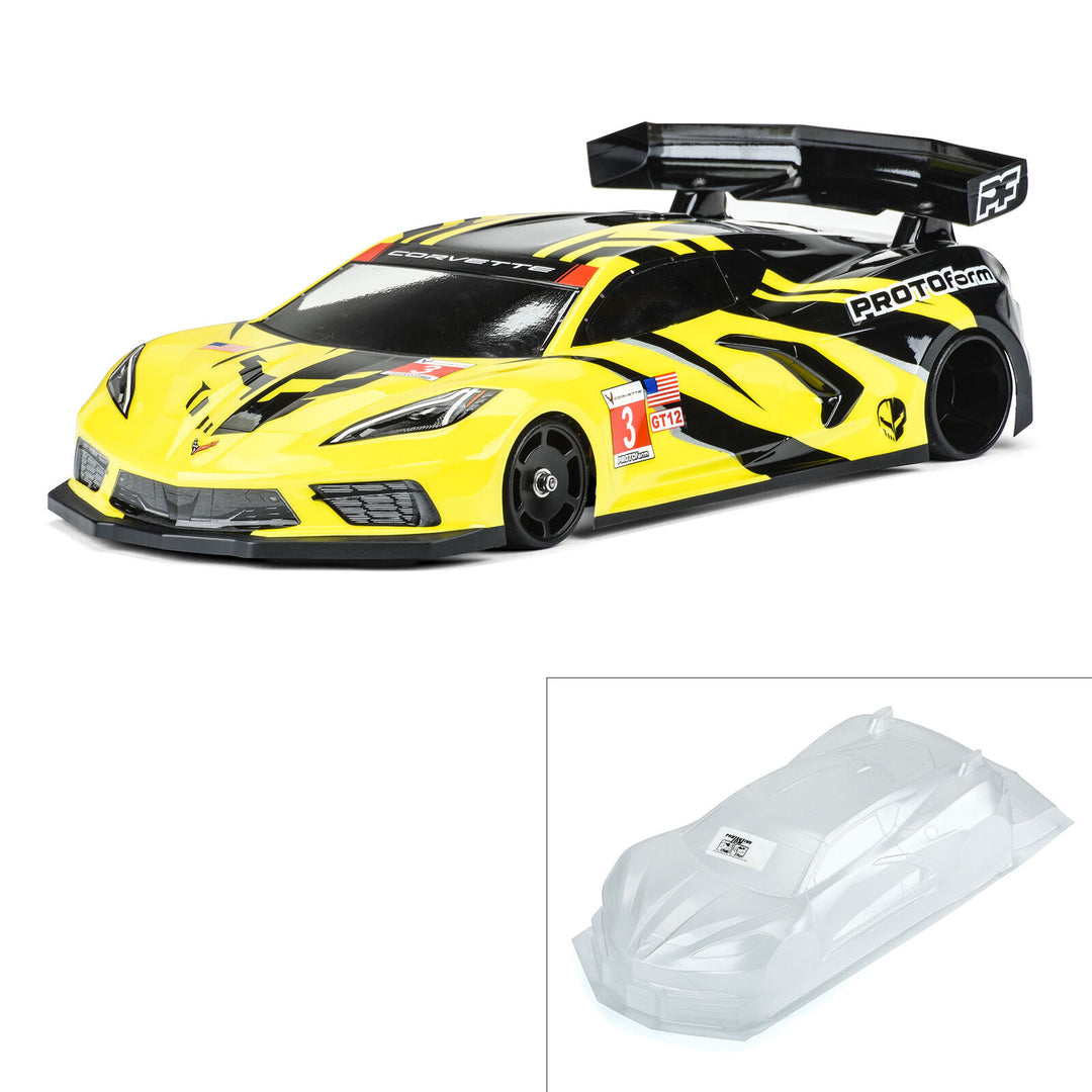 Protoform 1/12 Chevrolet Corvette C8 Clear Body: GT12