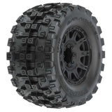 Pro-Line Racing 1/8 Badlands MX38 HP BELTED F/R 3.8" MT Mounted 17mm Black Raid (2)