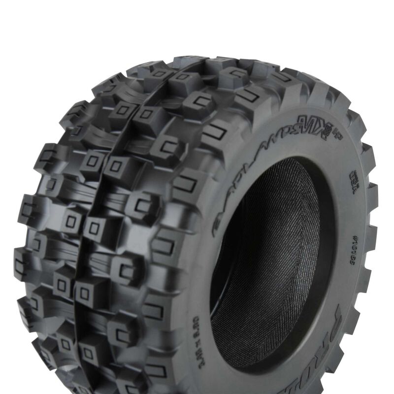 Pro-Line Racing 1/8 Badlands MX38 HP BELTED F/R 3.8" MT Mounted 17mm Black Raid (2)