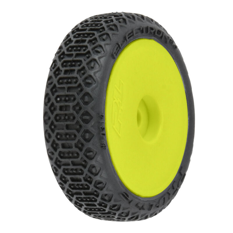 Pro-Line 1/24 Electron 2.0 Buggy F/R Tires Mounted 7mm Yellow (4): Micro-B