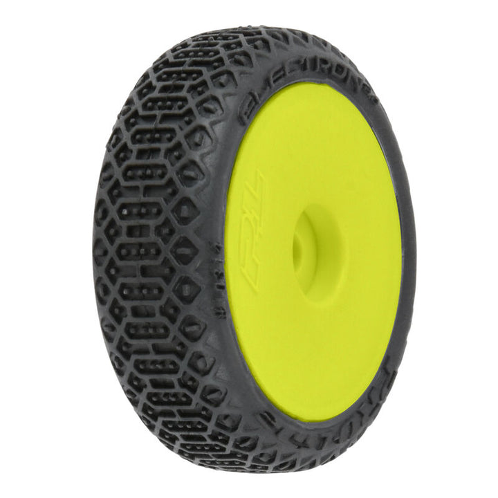 Pro-Line 1/24 Electron 2.0 Buggy F/R Tires Mounted 7mm Yellow (4): Micro-B