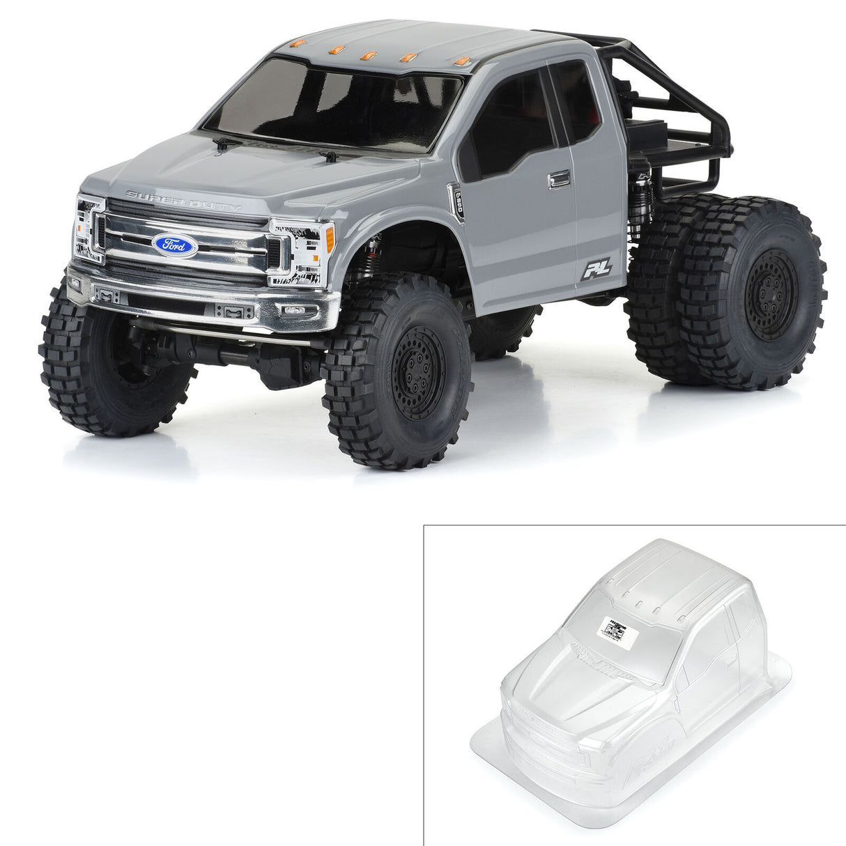 Pro-Line 1/10 2017 Ford F-250 Super Duty Cab-Only Clear Body 12.3" WB Crawler