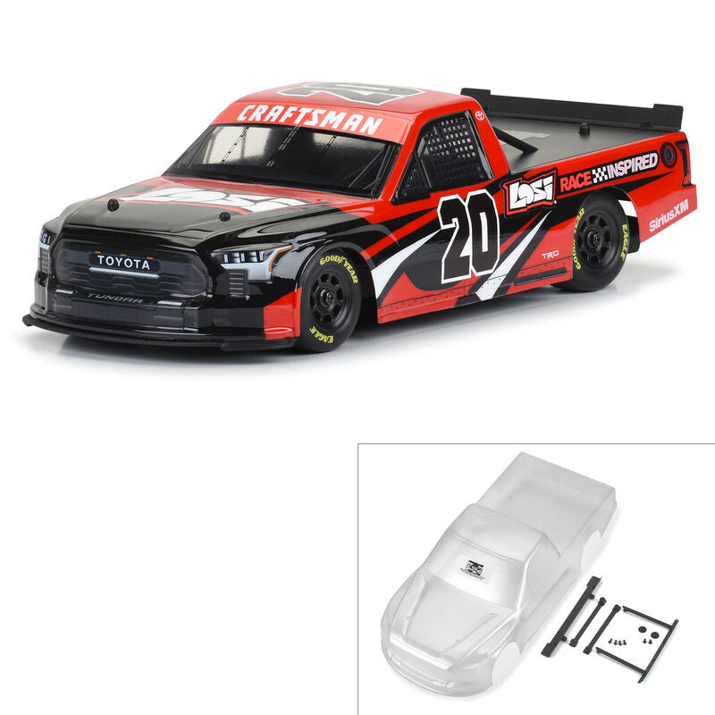 Pro-Line 1/12 Pre-Cut 2024 Toyota Tundra Truck Clear Body: Losi NASCAR