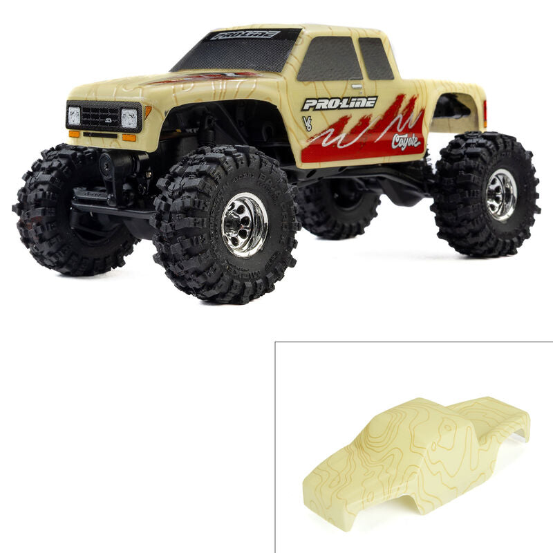 Pro-Line 1/30 Limited Edition Pre-Cut/Pre-Painted Coyote High Performance Tan Topo Body: Axial SCX30