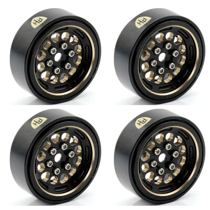 Brass Stock Wheels Hub, 7mm Hex: SCX24