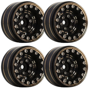 Powerhobby 1.0" Z1 Brass Beadlock Crawler Wheels 1/24 Axial SCX24 Jeep Bronco - Iron City RC Hobbies