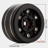 Powerhobby 1.0" Z1 Brass Beadlock Crawler Wheels 1/24 Axial SCX24 Jeep Bronco