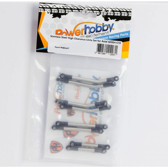Powerhobby 8PC Stainless Steel High Clearance Links Set Axial SCX24 C10 - Iron City RC Hobbies