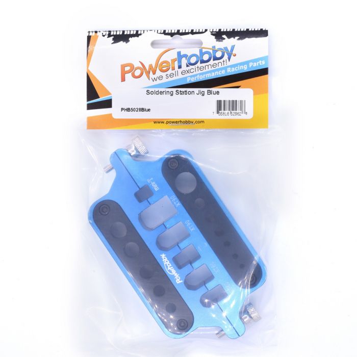 Powerhobby Aluminum RC Connector Soldering Jig Blue