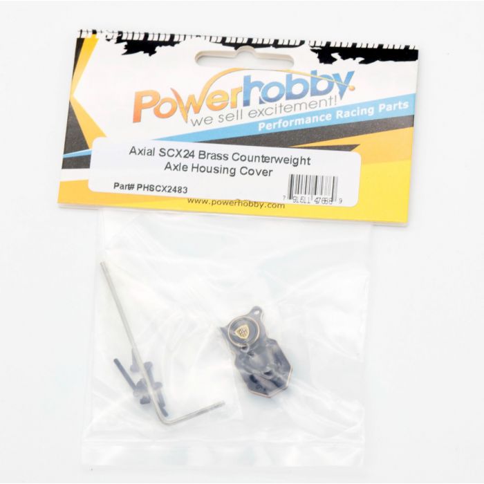 Powerhobby Axial SCX24 Brass Counterweight Axle Diff Cover Housing - Iron City RC Hobbies