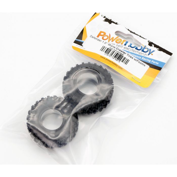 Powerhobby Defender 1.0” Micro Crawler Tires 1/24 Axial SCX24 - Iron City RC Hobbies