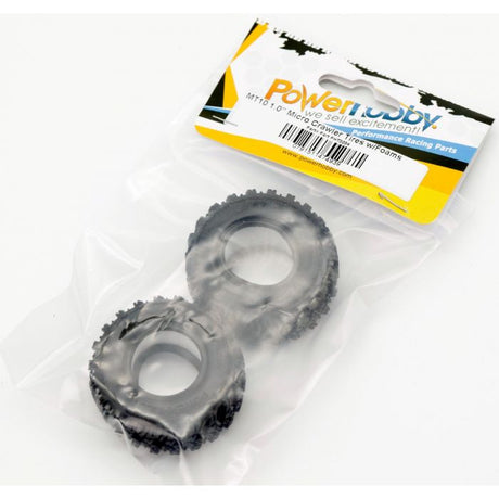 Powerhobby MT10 1.0” Micro Crawler Tires 1/24 Axial SCX24 C10 Jeep Betty - Iron City RC Hobbies
