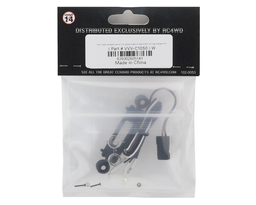 RC4WD Axial SCX24 Headlight Insert w/LED Light (AXI00002V2) - Iron City RC Hobbies