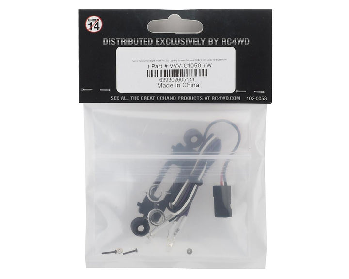 RC4WD Axial SCX24 Headlight Insert w/LED Light (AXI00002V2) - Iron City RC Hobbies