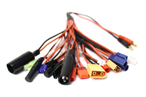 Racers Edge 19 Function Charge Adapter to Male 4mm Bullets - 300mm Wire 1660 - Iron City RC Hobbies