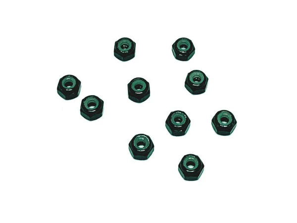 Racers Edge - Nylon Lock Nut M2 (10pcs) Black