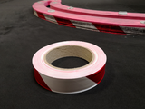 RCP Tracks Red/White Vinyl Tape 1" x 100 Feet