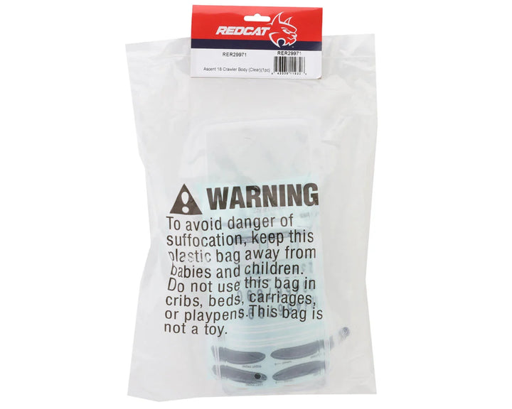 Redcat Ascent-18 1/18 4WD RTR Rock Crawler Body (Clear) - Iron City RC Hobbies