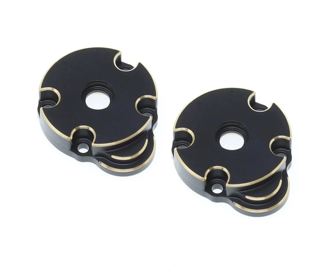 Redcat Ascent-18 Brass Outer Portal Covers (Black) (2) - Iron City RC Hobbies