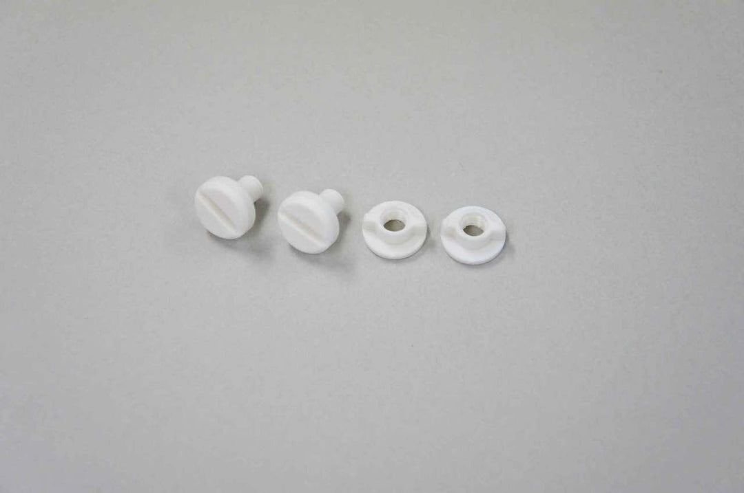 Rear Spoiler Adjusting Screw w/Nut 2ea (White) - Iron City RC Hobbies