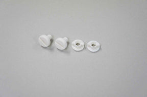 Rear Spoiler Adjusting Screw w/Nut 2ea (White) - Iron City RC Hobbies