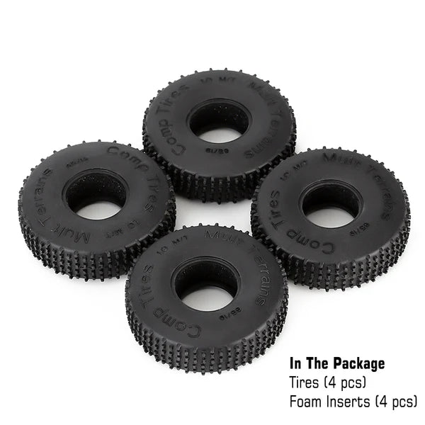 INJORA 1.0" 65*19mm Comp Pin Tires (T2440) (4)